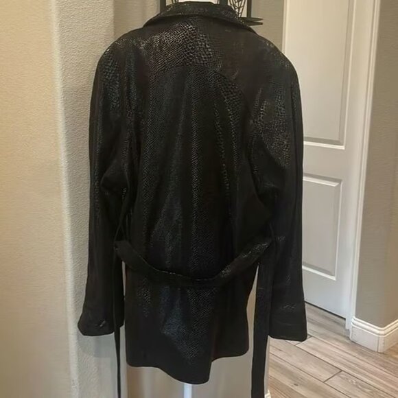 Bettina Rizzi Buenos Aires- Roma Croc Suede Jacket Size XL Womans - Picture 2 of 4